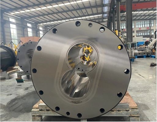 Αγορά JSW Co περιστρεφόμενη διπλή βίδα βαρέλι extruder συνδυασμός βαρέλι βίδα τμήματα για προϊόντα PPE online manufacture